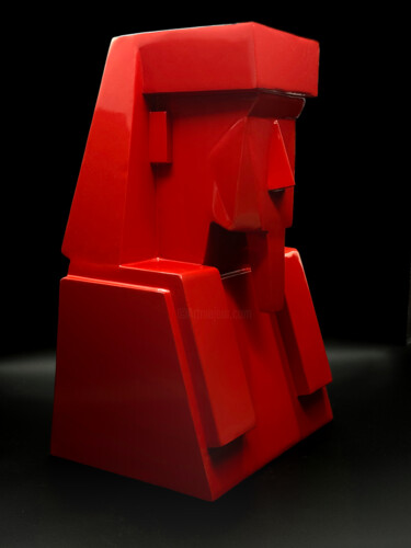 Escultura titulada "Pharaon rouge" por Jean-Claude Singla, Obra de arte original, Metales