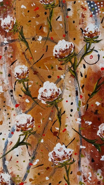 Pintura titulada "Inspiration Florale" por Jean-Claude Sylvain, Obra de arte original, Acrílico