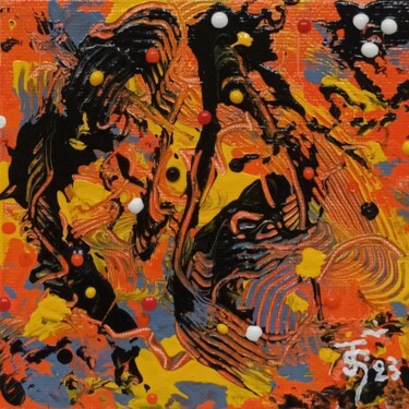 Pintura intitulada "Energie 1" por Jean-Claude Sylvain, Obras de arte originais, Acrílico