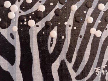 Painting titled "Zebra 23.3" by Jean-Claude Sylvain, Original Artwork, Acrylic
