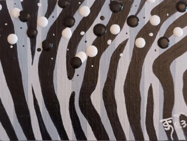 Картина под названием "Zebra 23.4" - Jean-Claude Sylvain, Подлинное произведение искусства, Акрил