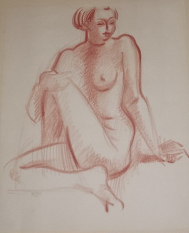 Drawing titled "NU" by Jean Cluseau-Lanauve, Original Artwork, Other