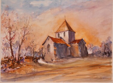 Painting titled "Aquarelle de "Lagey…" by Jean Dominique Monneraux, Original Artwork, Watercolor