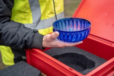 A 2,000-year-old, perfectly preserved blue Roman glass bowl has been discovered in the Netherlands
