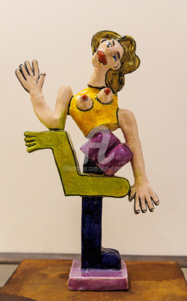 Sculpture titled "Femme Libérée 01" by Jean Duranel, Original Artwork, Ceramics