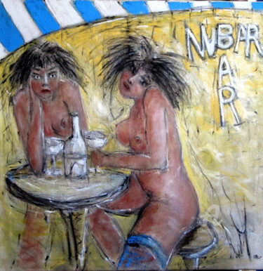 Peinture intitulée "Le Nu  Bar" par Jean Edmond Tropet, Œuvre d'art originale, Acrylique