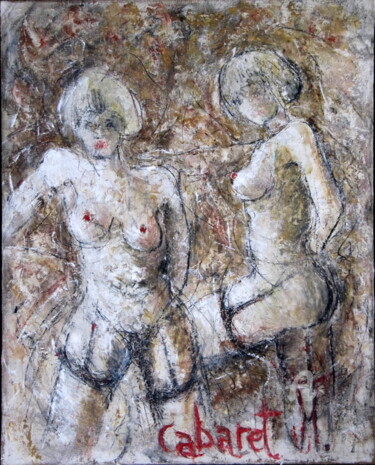 Peinture intitulée "Cabaret fantôme" par Jean Edmond Tropet, Œuvre d'art originale, Huile
