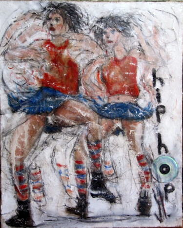 Pittura intitolato "HIP HOP, et Hop !" da Jean Edmond Tropet, Opera d'arte originale, Acrilico Montato su Telaio per barella…