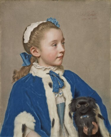 Pintura titulada "Portrait de Maria F…" por Jean-Étienne Liotard, Obra de arte original, Oleo