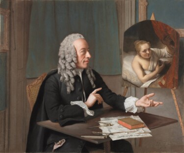 Pintura intitulada "Portrait de Françoi…" por Jean-Étienne Liotard, Obras de arte originais, Óleo