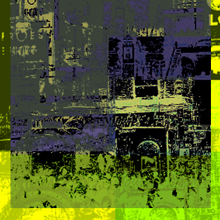 Цифровое искусство под названием "URBAMIX NYC#8.jpg" - Gong, Подлинное произведение искусства, Цифровая живопись