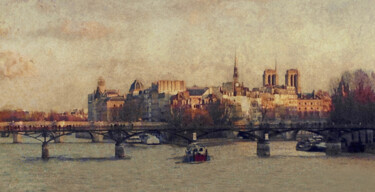 Digital Arts titled "Pont des Arts" by Jean Fenech, Original Artwork, 2D Digital Work