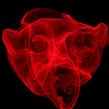 Digitale Kunst mit dem Titel "ours-rouge-red-bear…" von Jean-François Bayle, Original-Kunstwerk, Digitale Malerei
