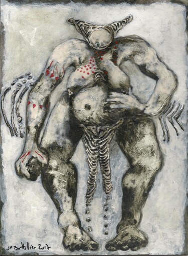 Картина под названием "Homogene-96" - Jean Francois Bottollier, Подлинное произведение искусства, Акрил
