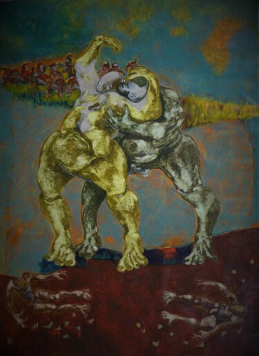 Malerei mit dem Titel "Homogène 72" von Jean Francois Bottollier, Original-Kunstwerk, Acryl