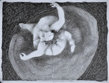 Drawing titled "Black Ballerine 17" by Jean Francois Bottollier, Original Artwork, Pencil