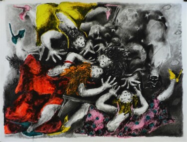 "O sentiment volatil…" başlıklı Resim Jean Francois Bottollier tarafından, Orijinal sanat, Mum boya