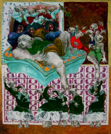 Pittura intitolato "4-il-vecchio-castel…" da Jean Francois Bottollier, Opera d'arte originale, Acrilico