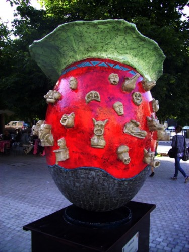 Sculpture intitulée "La Fontaine" par Jean Francois Bottollier, Œuvre d'art originale