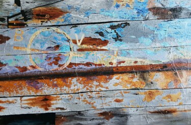 Malerei mit dem Titel "Ecaillures" von Jean-François Déridet, Original-Kunstwerk, Öl Auf Keilrahmen aus Holz montiert