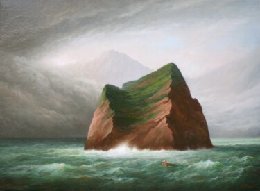 Peinture intitulée "l'Ile de l'espoir" par Jean-François Grébert, Œuvre d'art originale