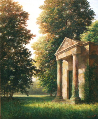 Painting titled "Le temple" by Jean-François Grébert, Original Artwork