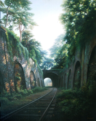 Painting titled "Montsouris" by Jean-François Grébert, Original Artwork