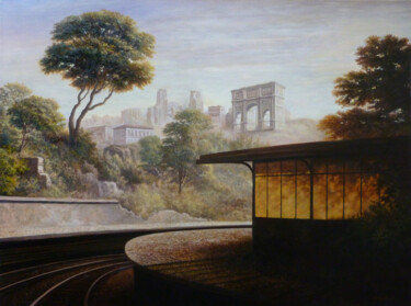 Peinture intitulée "Le passage du temps" par Jean-François Grébert, Œuvre d'art originale, Huile