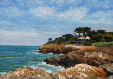 Peinture intitulée "La côte de Jade" par Jean-François Grébert, Œuvre d'art originale, Huile