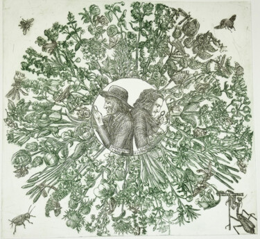 "Sciences Naturelles" başlıklı Baskıresim Jean-François Jullien tarafından, Orijinal sanat, Gravür