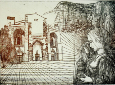 Druckgrafik mit dem Titel "Marie Madeleine" von Jean-François Jullien, Original-Kunstwerk, Gravur