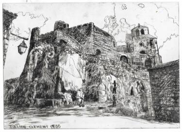 Εκτυπώσεις & Χαρακτικά με τίτλο "Ruines du Château d…" από Jean-François Jullien, Αυθεντικά έργα τέχνης, Χαρακτική