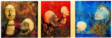 Gravures & estampes intitulée "Ange gardien" par Jean-François Jullien, Œuvre d'art originale, Gravure