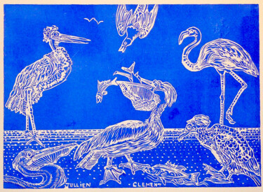 Obrazy i ryciny zatytułowany „Les envieux” autorstwa Jean-François Jullien, Oryginalna praca, Linoryty