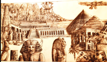 Gravures & estampes intitulée "Egypte éternelle" par Jean-François Jullien, Œuvre d'art originale, Gravure