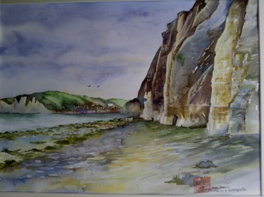 Painting titled "varengeville-1" by Jean-Francois Louvancourt, Original Artwork, Watercolor