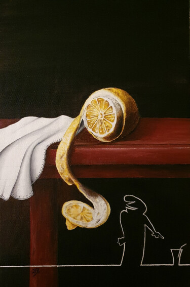 Картина под названием "La linéa - cocktail" - Jean-François Rousselot, Подлинное произведение искусства, Масло Установлен на…