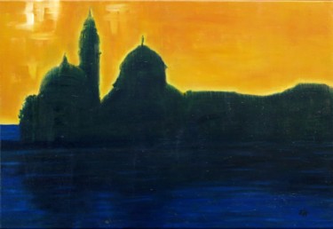 Painting titled "Venezia 04" by Jean-François Zanette, Original Artwork, Oil