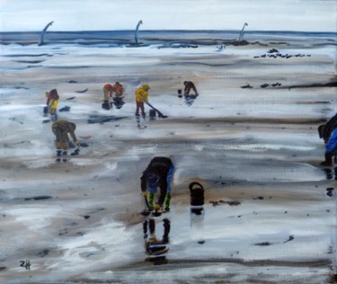 "Noirmoutier 2" başlıklı Tablo Jean-François Zanette tarafından, Orijinal sanat, Petrol
