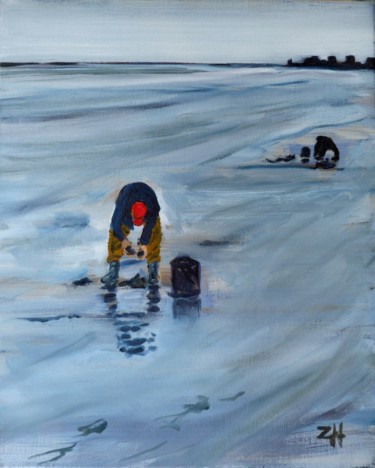 Pittura intitolato "Noirmoutier 3" da Jean-François Zanette, Opera d'arte originale, Olio