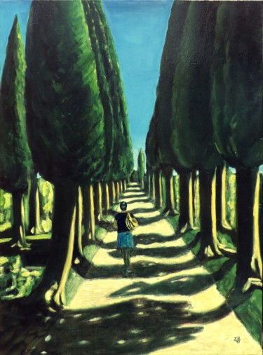 Картина под названием "Toscane / Tuscany /…" - Jean-François Zanette, Подлинное произведение искусства, Масло