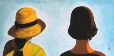 Painting titled "Chapeaux / Hats / C…" by Jean-François Zanette, Original Artwork, Oil