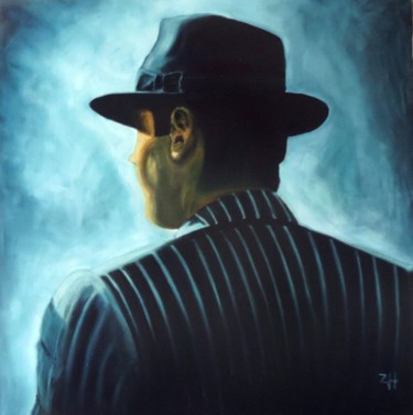 Schilderij getiteld "Chapeau / Hat / Cap…" door Jean-François Zanette, Origineel Kunstwerk, Olie