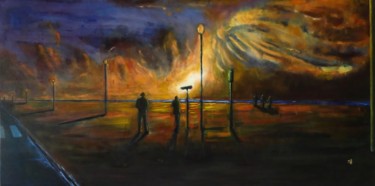 Картина под названием "Les heures longues…" - Jean-François Zanette, Подлинное произведение искусства, Масло