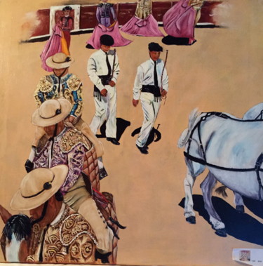 Painting titled "Picadors" by Jean Gony, Original Artwork, Oil