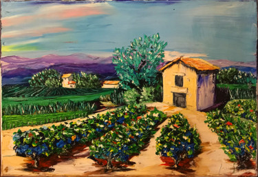 Painting titled "Le mazet" by Jean Gony, Original Artwork, Oil
