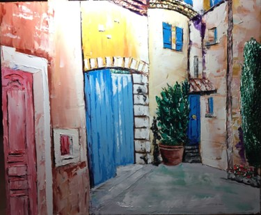 Painting titled "Roussillon.jpg" by Jean Gony, Original Artwork, Oil