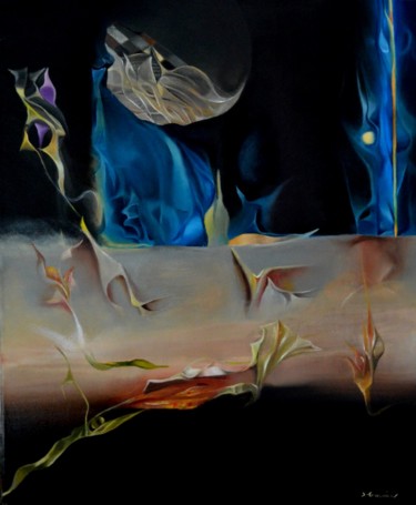Peinture intitulée "l-univers-dans-la-c…" par Jean Gounin, Œuvre d'art originale, Huile