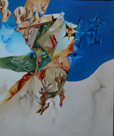 Peinture intitulée "Le chasseur de pris…" par Jean Gounin, Œuvre d'art originale, Huile