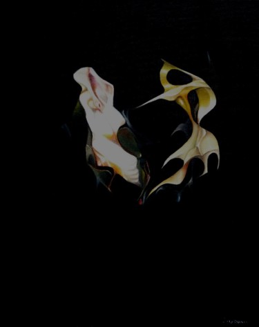 Peinture intitulée "nébuleuses noires 2" par Jean Gounin, Œuvre d'art originale, Huile